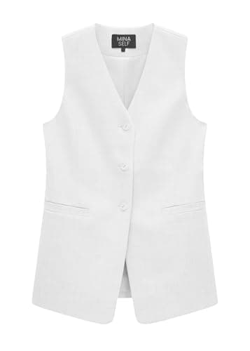 Mina Self 2025 Women's Lightweight Linen V-Neck Summer Blazer