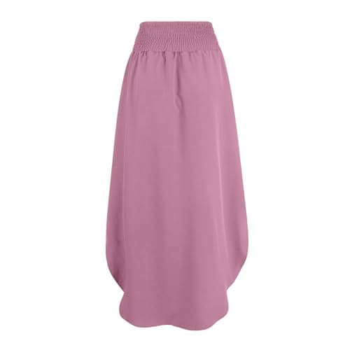 JJHAEVDY Women's Elastic Maxi Skirt with Pockets