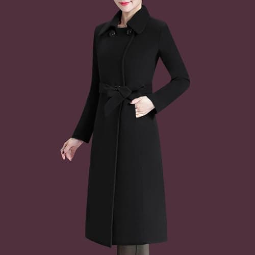 Aprsfn Women's Winter Warm Double-breasted Midi Peacoat