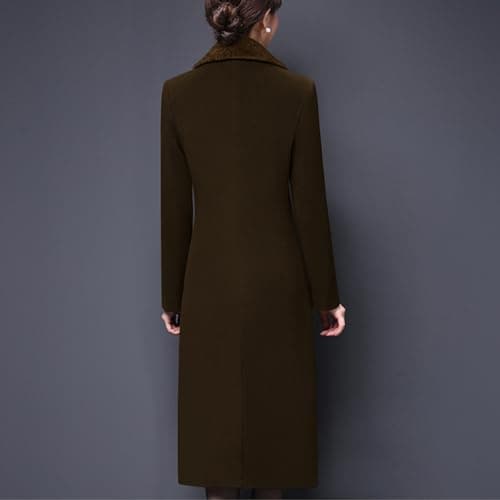 Women's Double-Breasted Wool Winter Coat