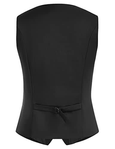 Belle Poque Women's Double Breasted Waistcoat with Vintage Lapel Collar & 2 Pockets