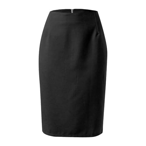 Womens High Waist Plaid Wool Bodycon Mini Skirt Slit — Black
