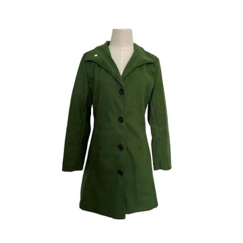 GVLDPOH Women's Winter Wool Blend Pea Coat with Stand Collar