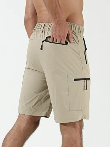 Suwangi Men's Quick-Dry Hiking Cargo Shorts with Multipocket