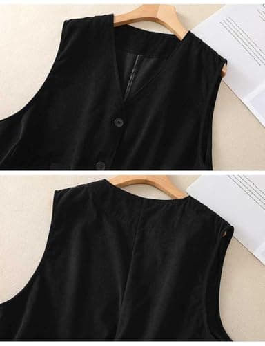 Casual Linen Button Down Vest for Women
