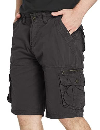 Men's Cargo Shorts with Multi-Pockets — Dark Grey