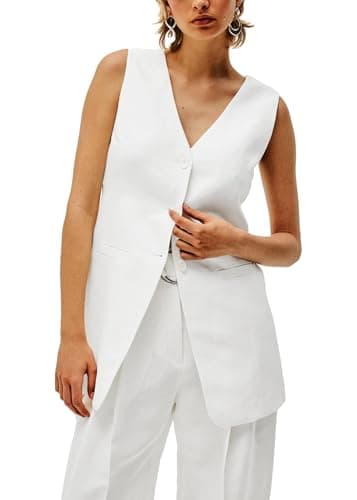 Mina Self 2025 Women's Lightweight Linen V-Neck Summer Blazer