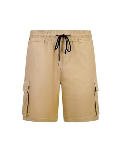 Whox Men's Relaxed Fit Cotton Cargo Shorts with Pockets