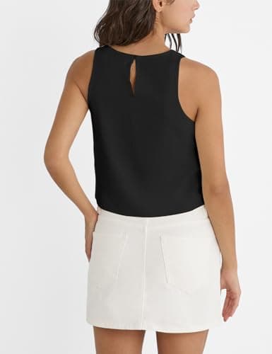 Womens Cotton Linen Tank Tops Summer Crop Vest Shirts