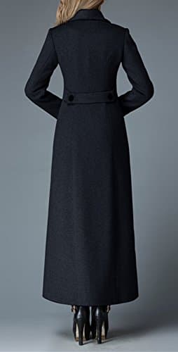 PLAER Women's Cashmere Trench Coat in Black