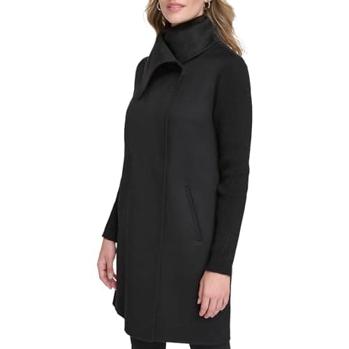 Kenneth Cole Women's Wool Blend Military Overcoat