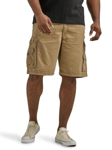 Lee Men's Big & Tall Belted Wyoming Cargo Shorts — Warm Bronze
