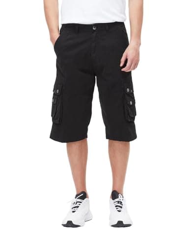 Best South Men's Comfortable Twill Cargo Shorts with Multiple Pockets