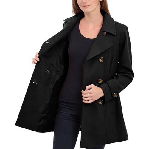 Anne Klein Women's Classic Double Breasted Wool Coat