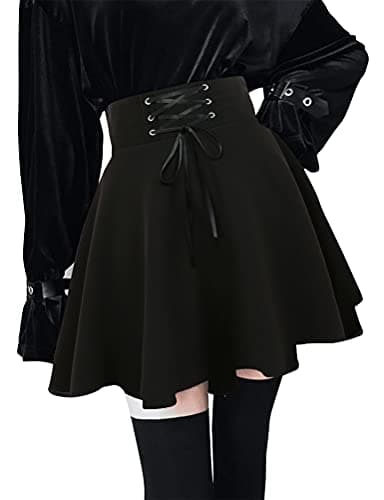 IDEALSANXUN 2024 Women's Gothic Plaid Mini Skirt
