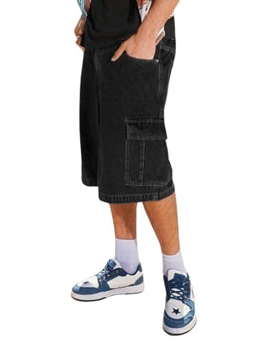 Floerns Men's Baggy Jorts Denim Shorts with Cargo Pockets