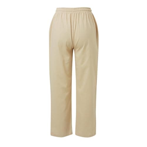 Cotton Linen Bermuda Shorts Elastic Waist Cargo Shorts