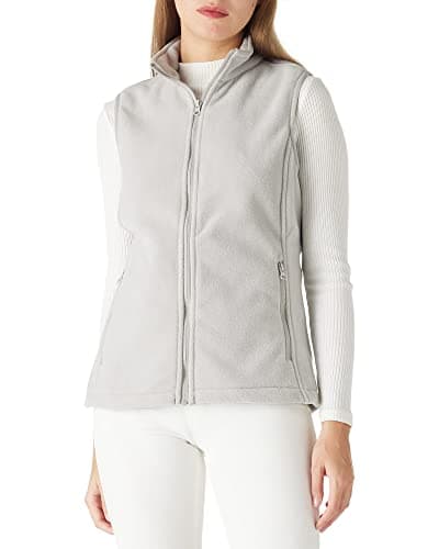 Outdoor Ventures Women's Polar Fleece_zip Vest with Pockets Warm Sleeveless Coat Vest — Light Grey