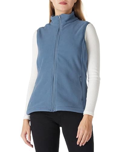 Outdoor Ventures Women's Polar Fleece_zip Vest with Pockets Warm Sleeveless Coat Vest — Grayish Blue