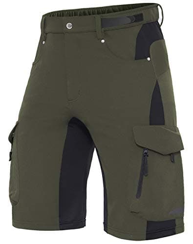 XKTTAC Men's Outdoor Quick Dry Stretchy Shorts with 6 Pockets — Army Green