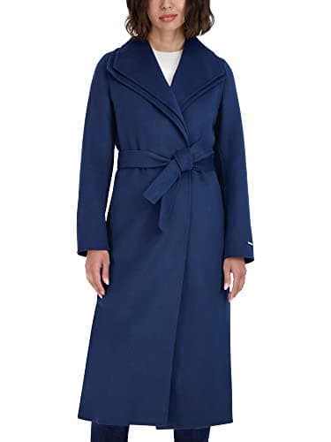 TAHARI Women's Wool Blend Double Face Winter Peacoat — Denim
