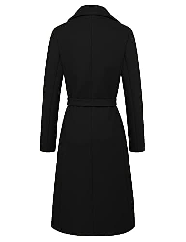 Vintage Double Breasted Long Wool Coats for Women