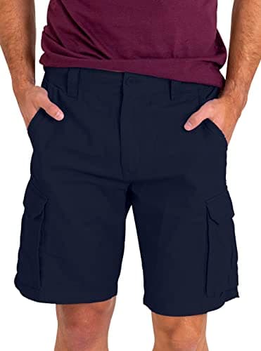 Alamo Men's Regular Fit 100% Cotton Heavy Duty Cargo Shorts — Navy