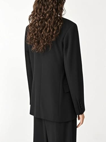IDEALSANXUN Lightweight Oversized Linen Blazer Suit Jacket