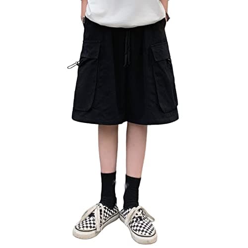 Frog Women's Casual Cargo Shorts with Pockets — K79 Black