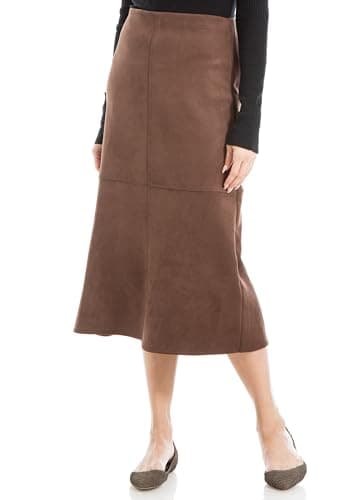 Women's Elastic High Waisted Casual Midi Skirt — Sequoia