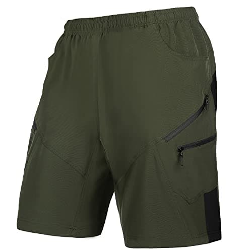 VAYAGER Men's Lightweight Casual Hiking Cargo Shorts Multi Pocket Outdoor Travel Shorts — Army Green-1