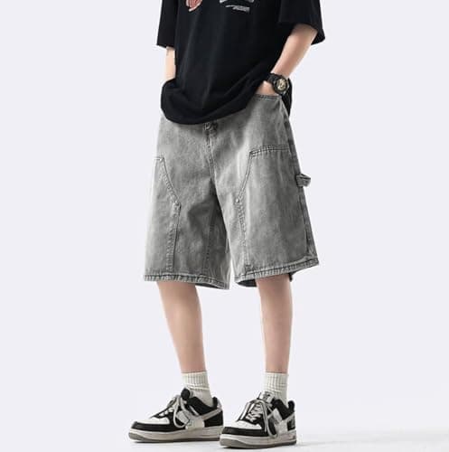 IDEWO Unisex Y2K Baggy Jorts Shorts for SummerVintage Jeans Shorts
