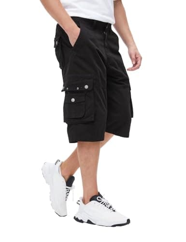Best South Men's Comfortable Twill Cargo Shorts with Multiple Pockets