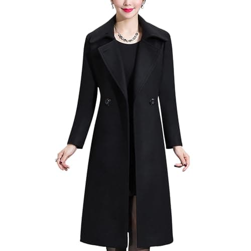 Aprsfn Women's Winter Warm Double-breasted Midi Peacoat