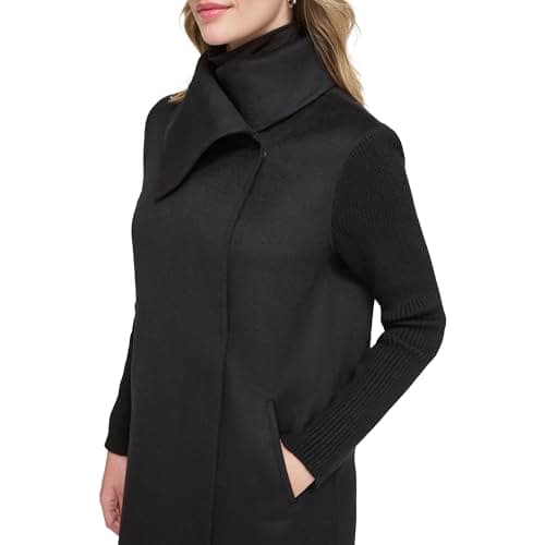 Kenneth Cole Women's Wool Blend Military Overcoat