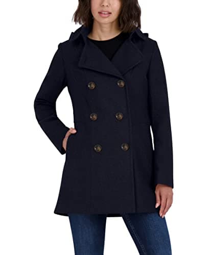 Nautica Women's Wool Blend Peacoat Winter Coat — Navy Seas
