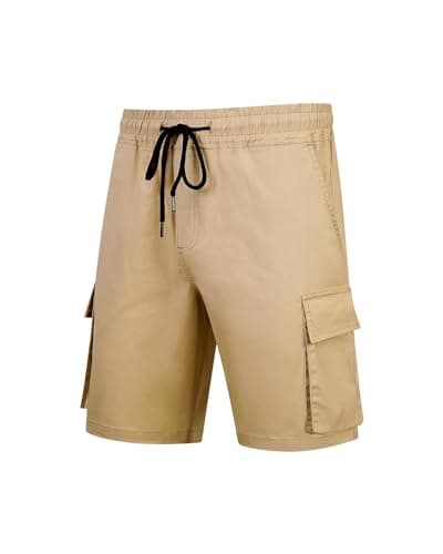 Whox Men's Relaxed Fit Cotton Cargo Shorts with Pockets