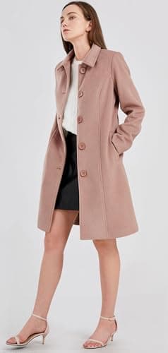 Chouuyaotou Women's Elegant Fall Winter Wool Overcoat