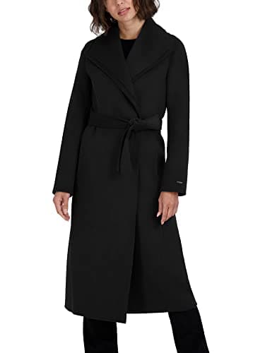 TAHARI Women's Wool Blend Double Face Winter Peacoat