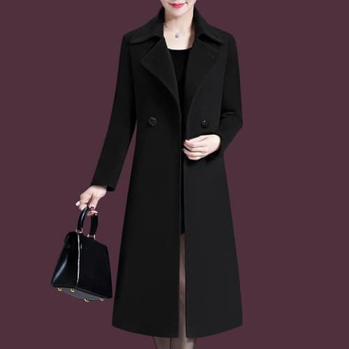 Aprsfn Women's Winter Warm Double-breasted Midi Peacoat