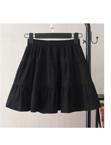 Black Linen Mini Skirt for Women