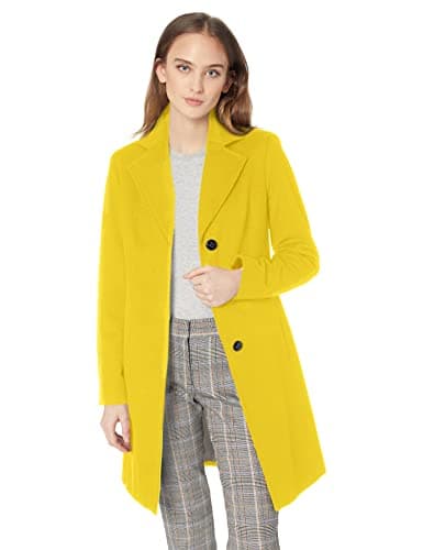 Calvin Klein Women's Classic Cashmere Wool Coat — Classic Butter Cup
