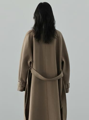 Chouyatou Women's Winter Hidden Single-breasted Wool Overcoat