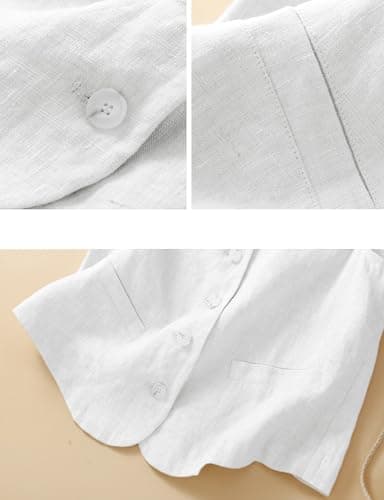 Lightweight Linen Vest for Women – Sleeveless Blazer for Spring/Summer