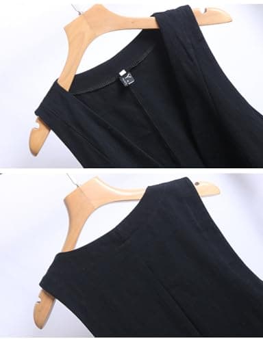 Women's Sleeveless Linen Blazer for Spring and Summer