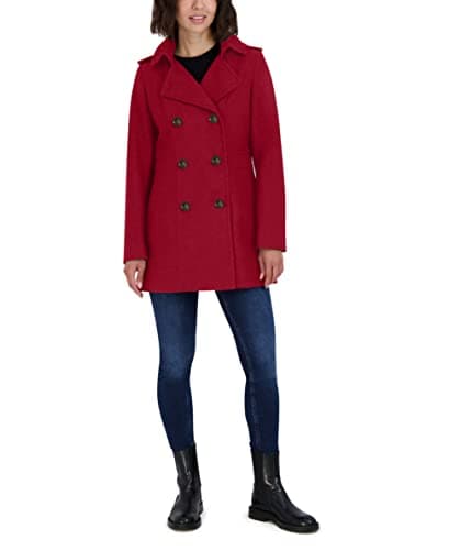Nautica Women's Wool Blend Peacoat Winter Coat