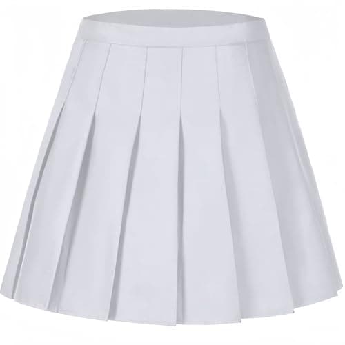 Laimi Women's Pleated Skorts Tennis & Golf Shorts — White