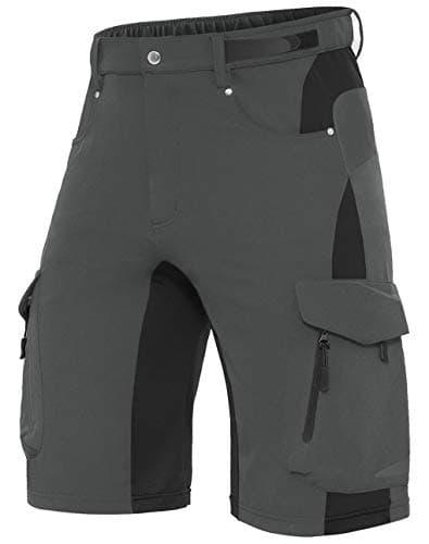 XKTTAC Men's Outdoor Quick Dry Stretchy Shorts with 6 Pockets — Dark Grey