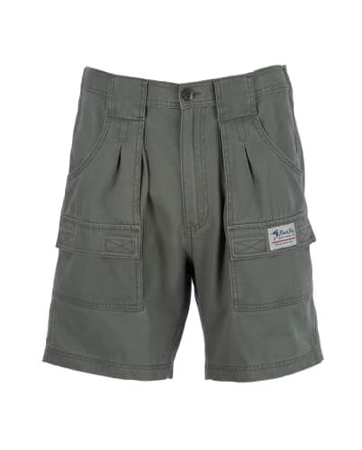 Men's Cotton Cargo Fishing Shorts — Olive