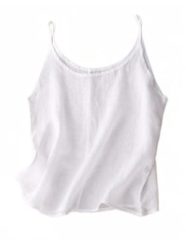 Women's Summer Linen Tank Top — White